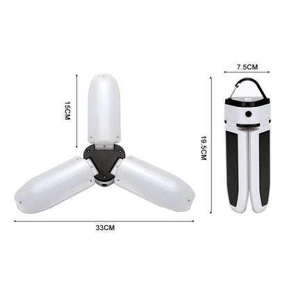 Multifunctional USB Charging 60 LED Trefoil Camping Lamp Outdoor Tent Portable Lamp Flashlight Emergency Light Bulb Light, Style: Magnet by buy2fix