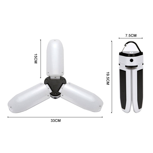 Multifunctional USB Charging 60 LED Trefoil Camping Lamp Outdoor Tent Portable Lamp Flashlight Emergency Light Bulb Light, Style: Magnet by buy2fix