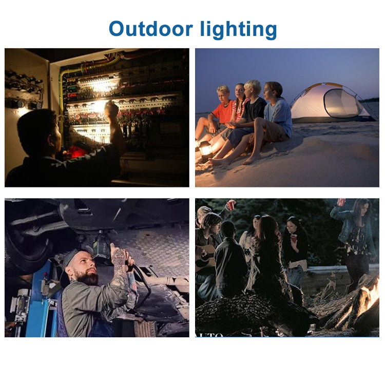 Multifunctional USB Charging 60 LED Trefoil Camping Lamp Outdoor Tent Portable Lamp Flashlight Emergency Light Bulb Light, Style: Magnet by buy2fix