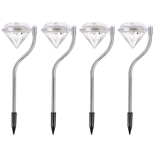 A108 4 PCS LED Solar Power Lamp, Outdoor Garden Landscape Path Decorative Diamond Lights, Random Color Delivery - Solar Lights by buy2fix | Online Shopping UK | buy2fix
