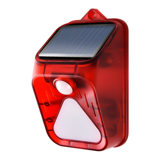 Solar Burglar Alarm Light Remote Control Human Body Induction Alarm (Red) by buy2fix