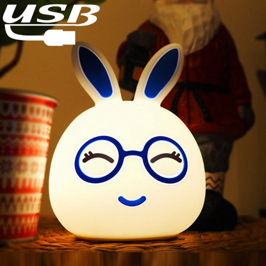 Cartoon Colorful Changing Touch Pat Sensor Night Light, Creative USB Charging LED Decoration Lamp Novelty Gift by buy2fix