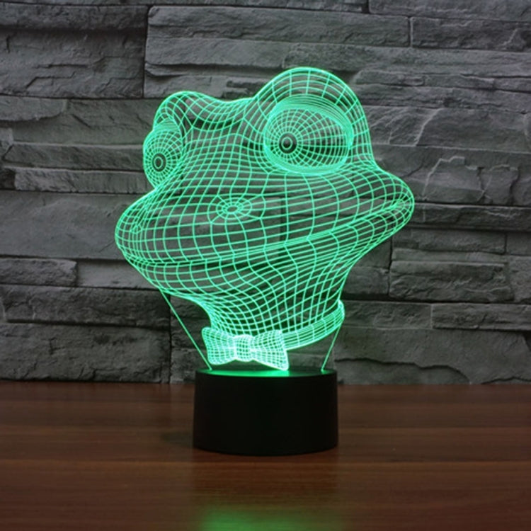 Frog Style 3D Touch Switch Control LED Light , 7 Color Discoloration Creative Visual Stereo Lamp Desk Lamp Night Light - Novelty Lighting by buy2fix | Online Shopping UK | buy2fix