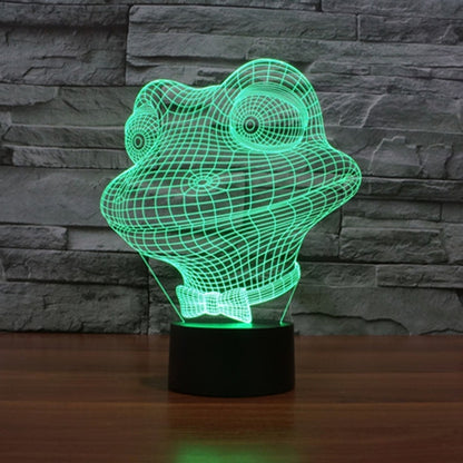 Frog Style 3D Touch Switch Control LED Light , 7 Color Discoloration Creative Visual Stereo Lamp Desk Lamp Night Light - Novelty Lighting by buy2fix | Online Shopping UK | buy2fix