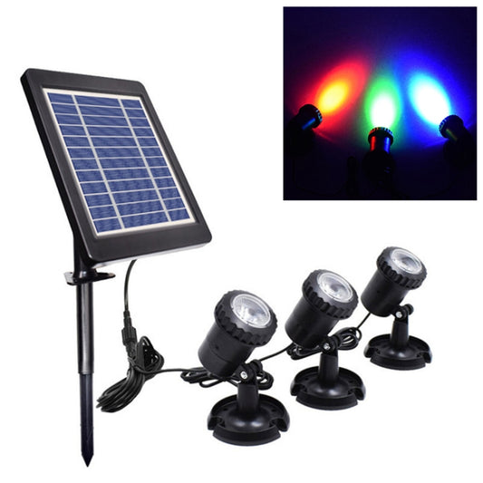 3 In 1 Red Green Blue Light Lawn Insertion Pool Diving Solar Spotlight by buy2fix