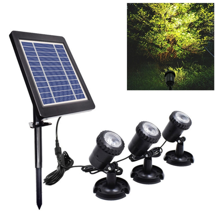 3 In 1 Warm Light Lawn Insertion Pool Diving Solar Spotlight by buy2fix