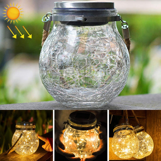 Solar Energy Glass Bottle Pendent Lamp IP55 Waterproof Outdoor Garden Decoration Light (Warm White) by buy2fix