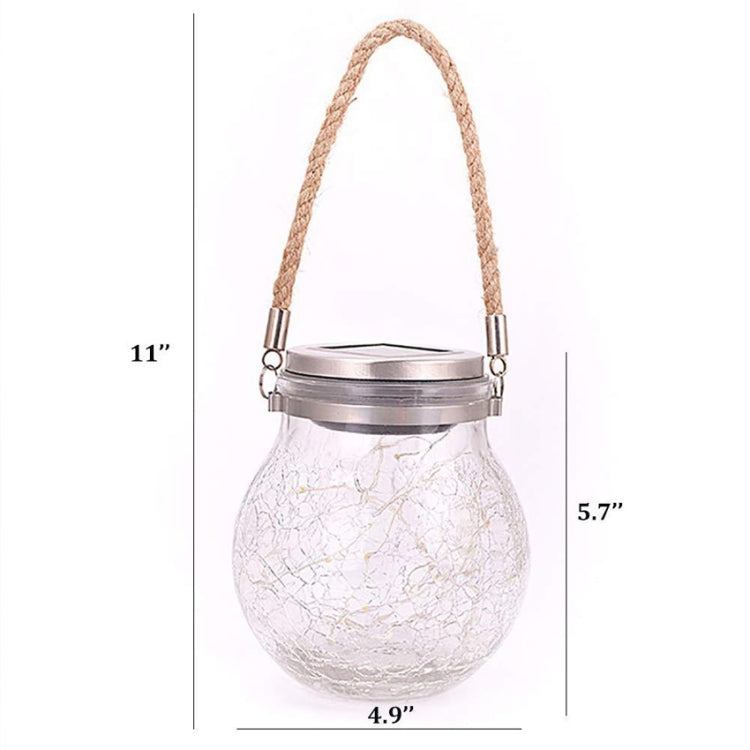 Solar Energy Glass Bottle Pendent Lamp IP55 Waterproof Outdoor Garden Decoration Light (Warm White) by buy2fix