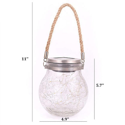 Solar Energy Glass Bottle Pendent Lamp IP55 Waterproof Outdoor Garden Decoration Light (Warm White) by buy2fix