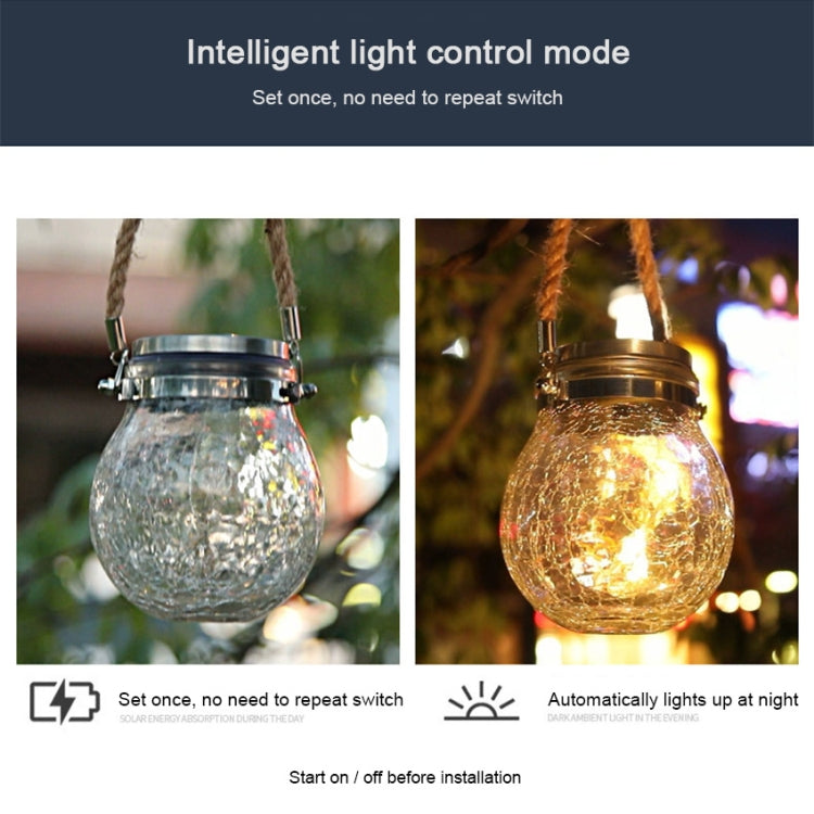 Solar Energy Glass Bottle Pendent Lamp IP55 Waterproof Outdoor Garden Decoration Light (Warm White) by buy2fix
