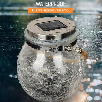 Solar Energy Glass Bottle Pendent Lamp IP55 Waterproof Outdoor Garden Decoration Light (Warm White) by buy2fix