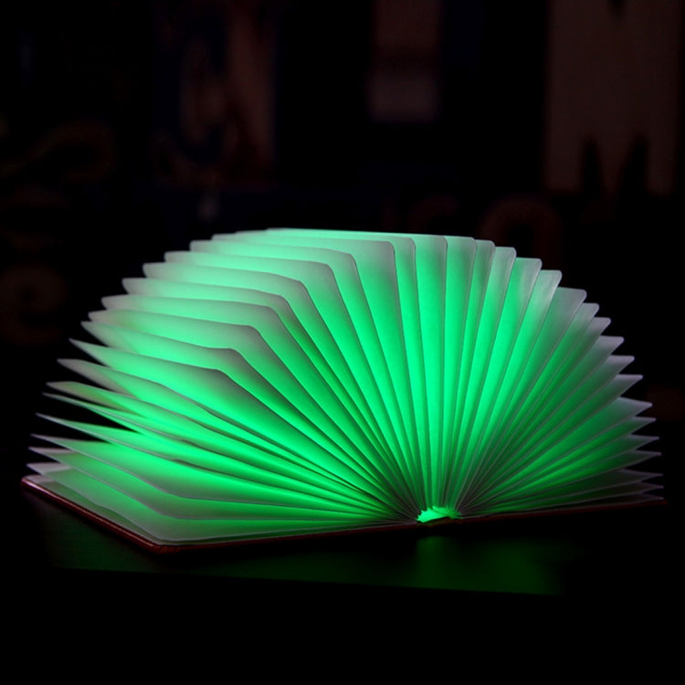 Foldable Pages RGB + Warm White Light Book Shape LED Light , Creative Portable USB Charging Big Size Night Light(Brown) by buy2fix