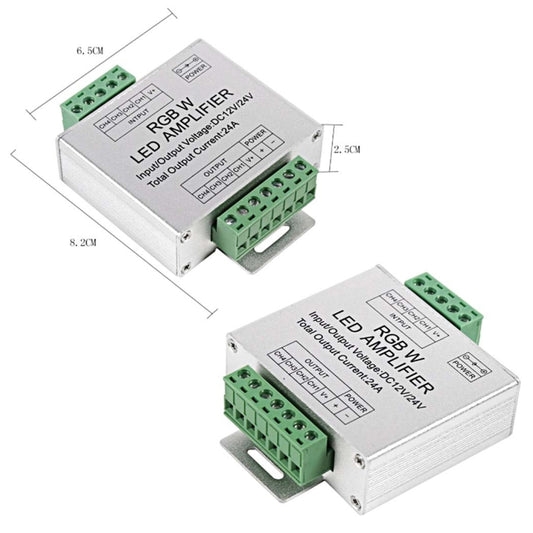 RGBW Amplifier Aluminum Shell LED Controller, DC 12-24V - LED Controller by buy2fix | Online Shopping UK | buy2fix