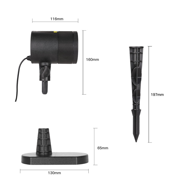 Blinblin CMF-A103 3W IP65 Waterproof ABS Shell Landscape Light, Dynamic Red + Green Laser Mini Outdoor Lamp by buy2fix