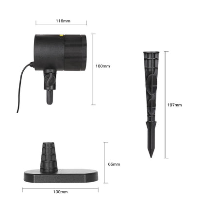 Blinblin CMF-A103 3W IP65 Waterproof ABS Shell Landscape Light, Dynamic Red + Green Laser Mini Outdoor Lamp by buy2fix