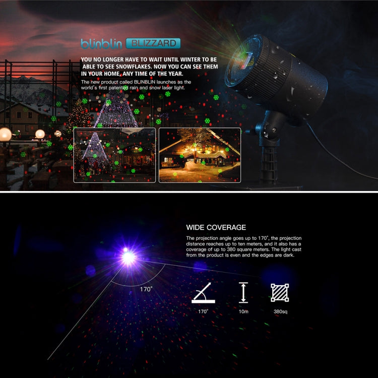Blinblin CMF-A103 3W IP65 Waterproof ABS Shell Landscape Light, Dynamic Red + Green Laser Mini Outdoor Lamp by buy2fix