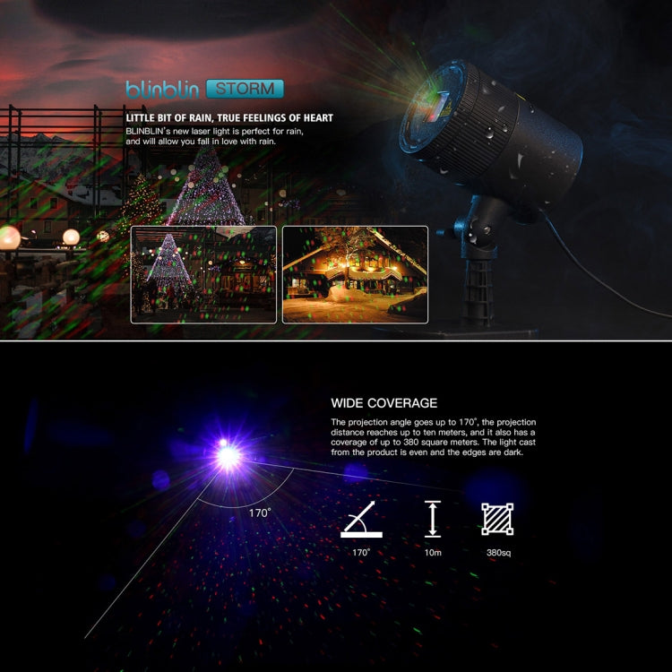 Blinblin CMF-A101 IP65 Waterproof ABS Shell Landscape Light, Dynamic Red + Green Laser Mini Outdoor Lamp by buy2fix