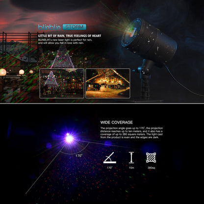 Blinblin CMF-A101 IP65 Waterproof ABS Shell Landscape Light, Dynamic Red + Green Laser Mini Outdoor Lamp by buy2fix