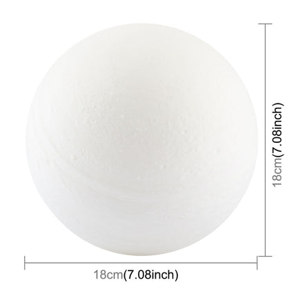 18cm Patted 3D Print Jupiter Lamp, USB Charging 7-Color Changing Energy-saving LED Night Light with Wooden Holder Base by buy2fix