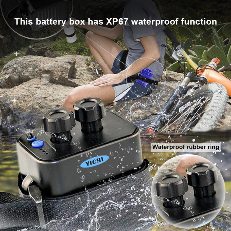 6 Sections 18650 Battery Multi-function Mobile Power Box with 12.4v Round Head & 5v USB Dual Voltage Output Without Battery(Black) by buy2fix