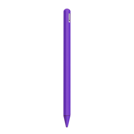 Stylus Pen Silica Gel Protective Case for Apple Pencil 2 (Purple) - Pencil Accessories by buy2fix | Online Shopping UK | buy2fix