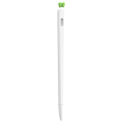 LOVE MEI For Apple Pencil 2 Carrot Shape Stylus Pen Silicone Protective Case Cover(White) - Pencil Accessories by LOVE MEI | Online Shopping UK | buy2fix