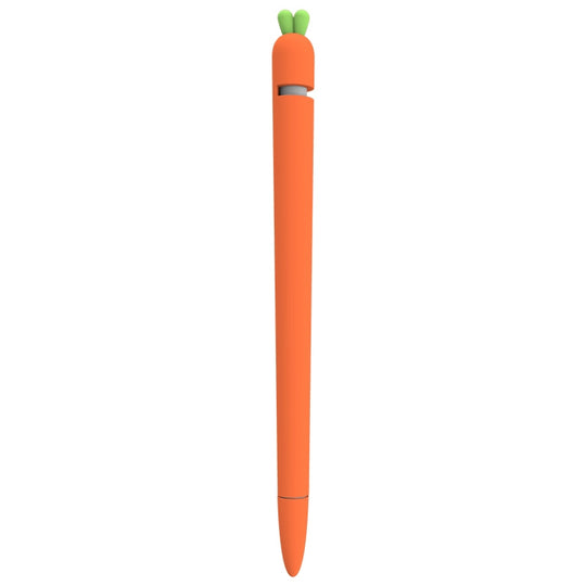 LOVE MEI For Apple Pencil 1 Carrot Shape Stylus Pen Silicone Protective Case Cover (Orange)