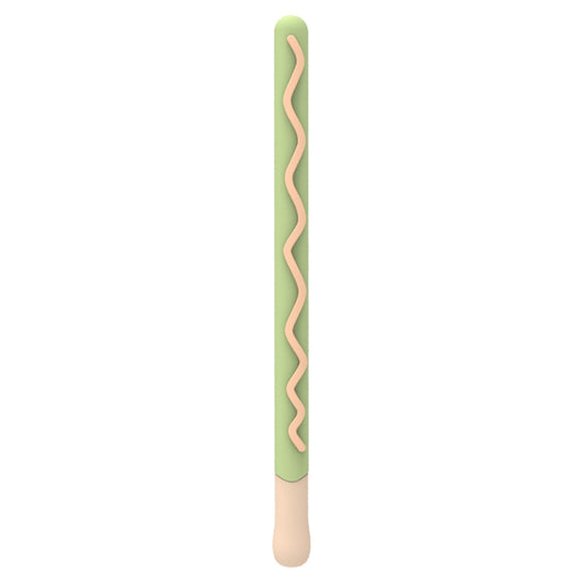 LOVE MEI For Apple Pencil 2 Stripe Design Stylus Pen Silicone Protective Case Cover (Green) - Pencil Accessories by LOVE MEI | Online Shopping UK | buy2fix