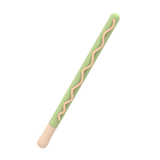 LOVE MEI For Apple Pencil 2 Stripe Design Stylus Pen Silicone Protective Case Cover (Green) - Pencil Accessories by LOVE MEI | Online Shopping UK | buy2fix