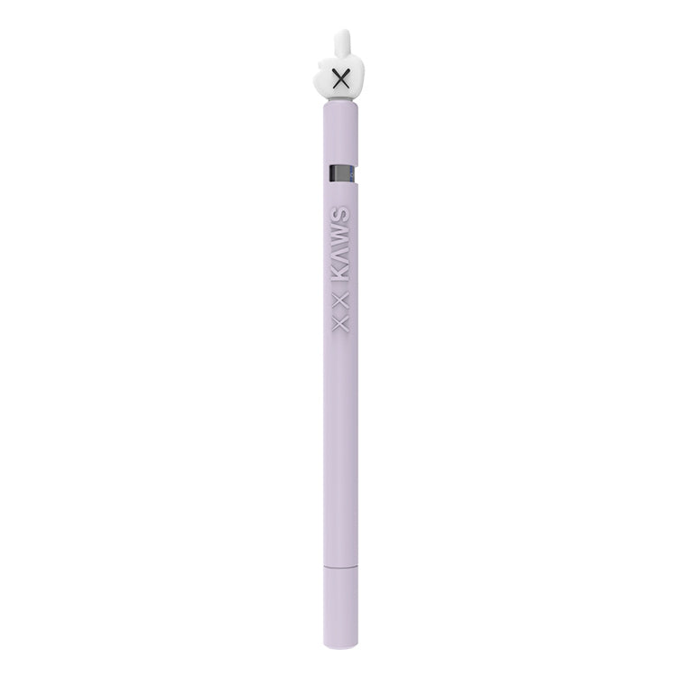 LOVE MEI For Apple Pencil 1 Middle Finger Shape Stylus Pen Silicone Protective Case Cover (Purple) - Pencil Accessories by LOVE MEI | Online Shopping UK | buy2fix
