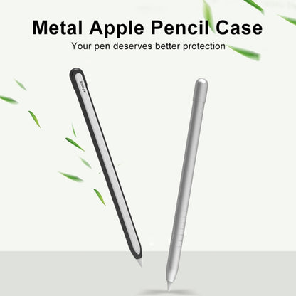 Metal Matte Non-slip Stylus Pen Protective Case for Apple Pencil 2 (Black) by buy2fix