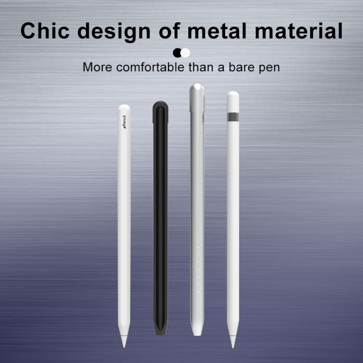 Metal Matte Non-slip Stylus Pen Protective Case for Apple Pencil 2 (Black) by buy2fix