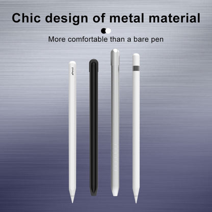Metal Matte Non-slip Stylus Pen Protective Case for Apple Pencil 2 (Black) by buy2fix