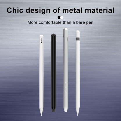 Metal Matte Non-slip Stylus Pen Protective Case for Apple Pencil 1 (Black) by buy2fix