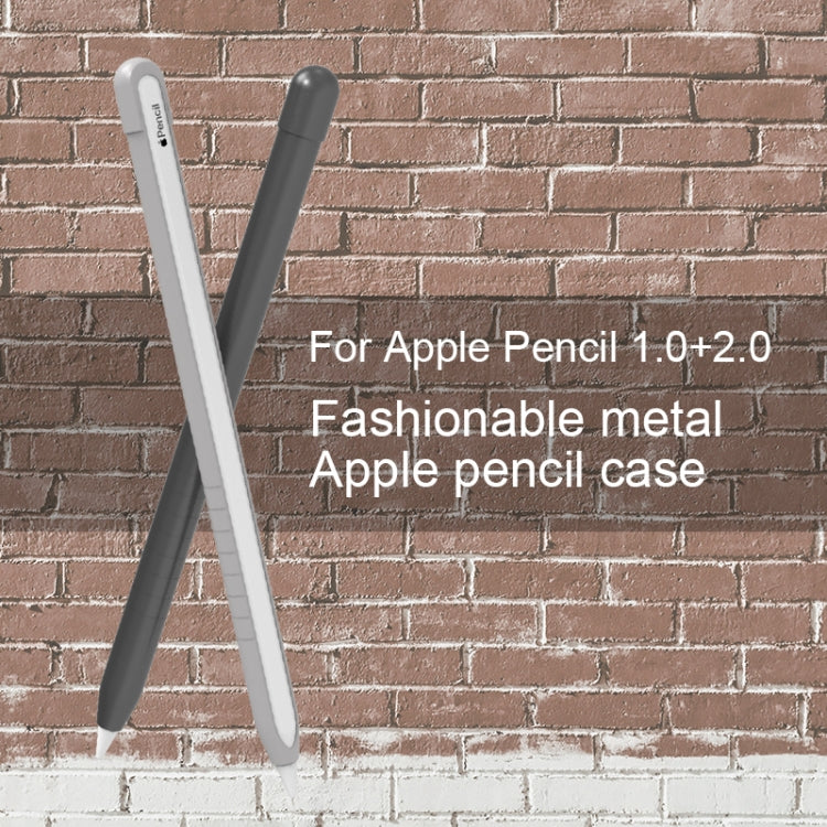 Metal Matte Non-slip Stylus Pen Protective Case for Apple Pencil 1 (Black) by buy2fix