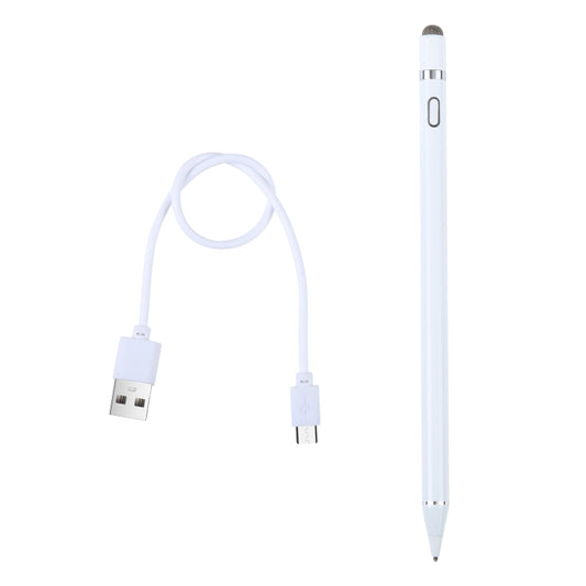 Universal Aluminum Alloy Active Capacitive Stylus Pen(White) - Stylus Pen by buy2fix | Online Shopping UK | buy2fix