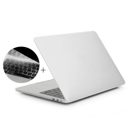 ENKAY Hat-Prince 2 in 1 Frosted Hard Shell Plastic Protective Case + US Version Ultra-thin TPU Keyboard Protector Cover for 2016 New MacBook Pro 13.3 inch without Touchbar (A1708)(White)