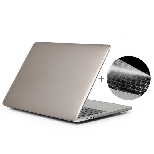 ENKAY Hat-Prince 2 in 1 Crystal Hard Shell Plastic Protective Case + US Version Ultra-thin TPU Keyboard Protector Cover for 2016 New MacBook Pro 15.4 inch with Touchbar (A1707)(Grey)