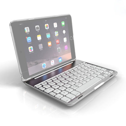F8SM+ Laptop Version Colorful Backlit Aluminum Alloy Bluetooth Keyboard Tablet Case For iPad mini 4 / mini 5(Silver) - For iPad mini by buy2fix | Online Shopping UK | buy2fix