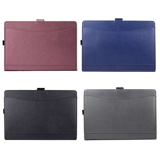 For Microsoft Surface Pro 7 / 7+ Microfiber Lambskin Texture Magnetic Horizontal Flip Leather Case with Pen Slot & Holder (Grey) - Others by buy2fix | Online Shopping UK | buy2fix