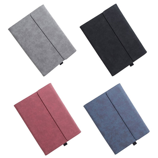 For Microsoft Surface Pro 7 / 7+ South African Sheepskin Magnetic Horizontal Flip Leather Case with Pen Slot & Holder (Black) - Others by buy2fix | Online Shopping UK | buy2fix