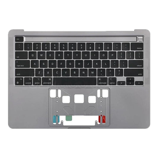 For Macbook Pro 13 inch 2021 A2338 C-side Cover + US Edition Key Board (Grey) - Bottom Cover by buy2fix | Online Shopping UK | buy2fix
