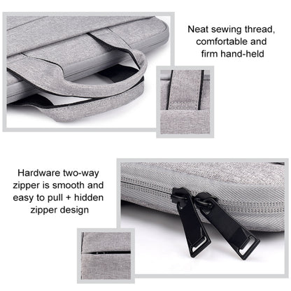 ST03S 14.1 inch Double Side Pockets Wearable Oxford Cloth Soft Handle Portable Laptop Tablet Bag(Black) by buy2fix