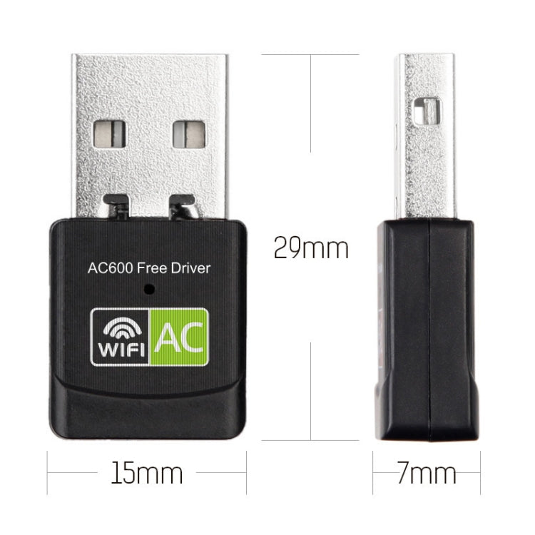 600Mbps AC Dual Band USB WIFI Adapter - USB Network Adapter by buy2fix | Online Shopping UK | buy2fix