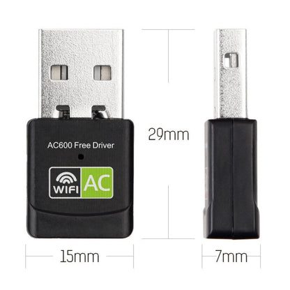 600Mbps AC Dual Band USB WIFI Adapter - USB Network Adapter by buy2fix | Online Shopping UK | buy2fix