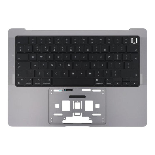 For MacBook Pro 14 inch 2021 A2442 / 2023 A2779 Big Enter Version UK Keyboard with C Shell (Grey) - Keyboard by buy2fix | Online Shopping UK | buy2fix