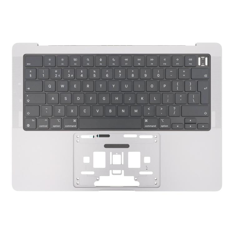 For MacBook Pro 14 inch 2021 A2442 / 2023 A2779 Big Enter Version UK Keyboard with C Shell (Silver) - Keyboard by buy2fix | Online Shopping UK | buy2fix