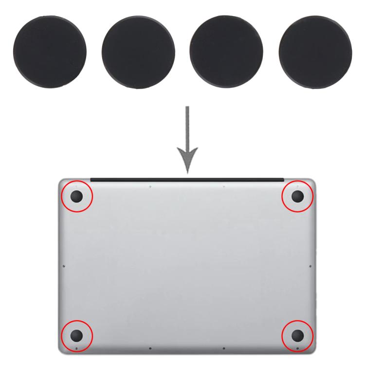 For MacBook Air M4 15 inch A3241 4 in 1 Bottom Case Rubber Mats - Rubber Mats by buy2fix | Online Shopping UK | buy2fix