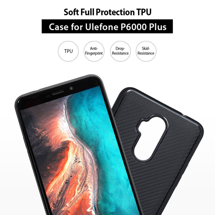 Shockproof Carbon Fiber Texture TPU Case for ULEFONG P6000 Plus / Power L3 (Black) - More Brand by buy2fix | Online Shopping UK | buy2fix