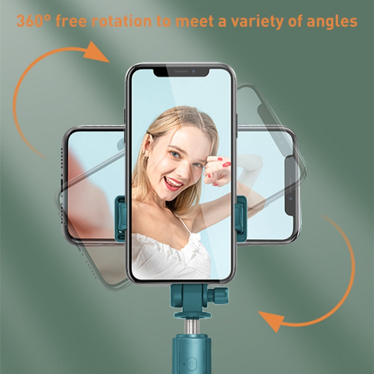 R1 Multifunctional Bluetooth Tripod Selfie Stick (Dark Green) - Selfie Sticks by buy2fix | Online Shopping UK | buy2fix
